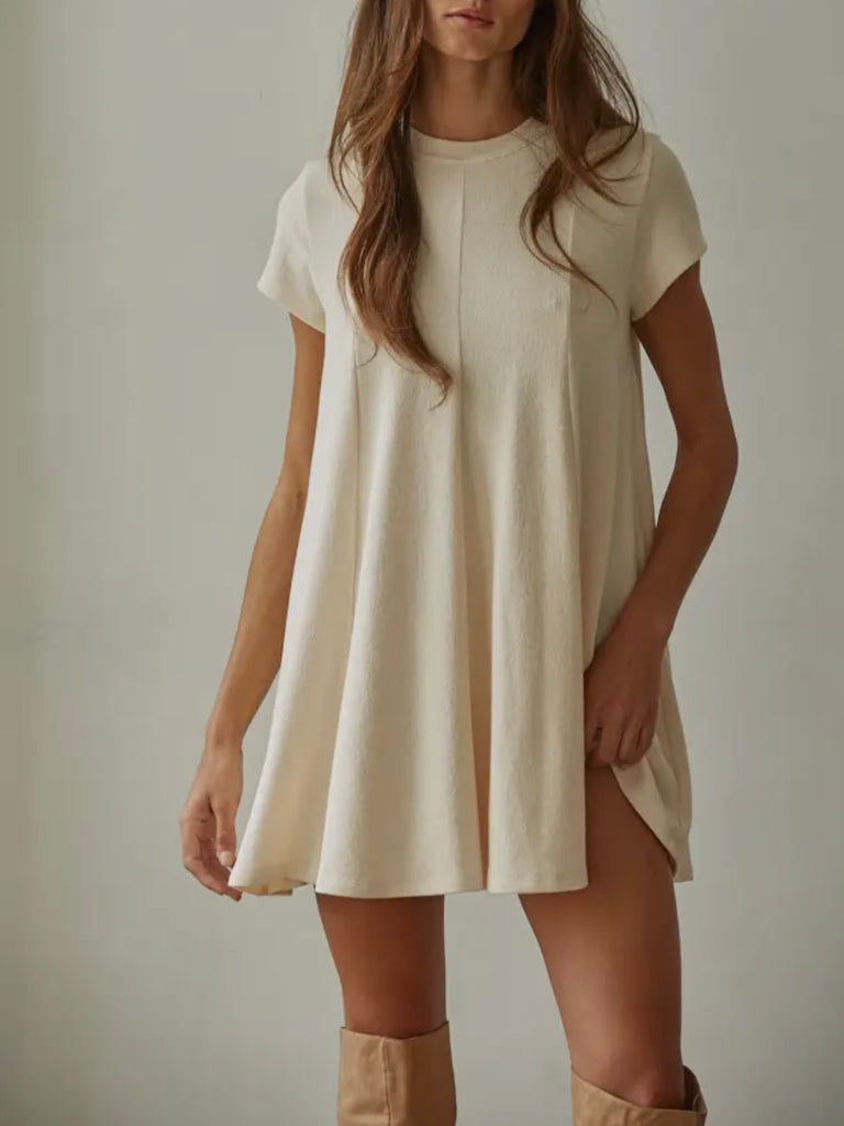 Flare For The Dramatics Tunic in Cream