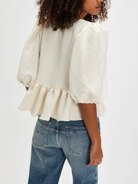 Pamela Bow Top in White Asylum