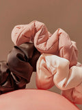 Recycled Fabric Cloud Scrunchies 3pc