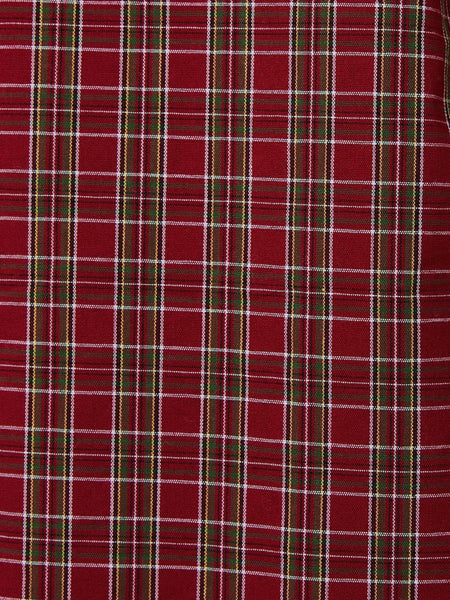 Tied Together Maxi Dress in Berry Plaid