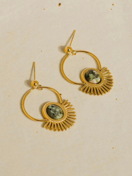 Bristol Gemstone Hoop Earring