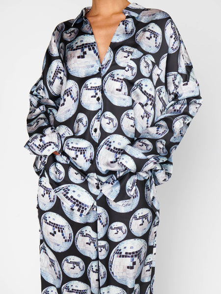 Overslept PJ Set in Disco Ball Silky
