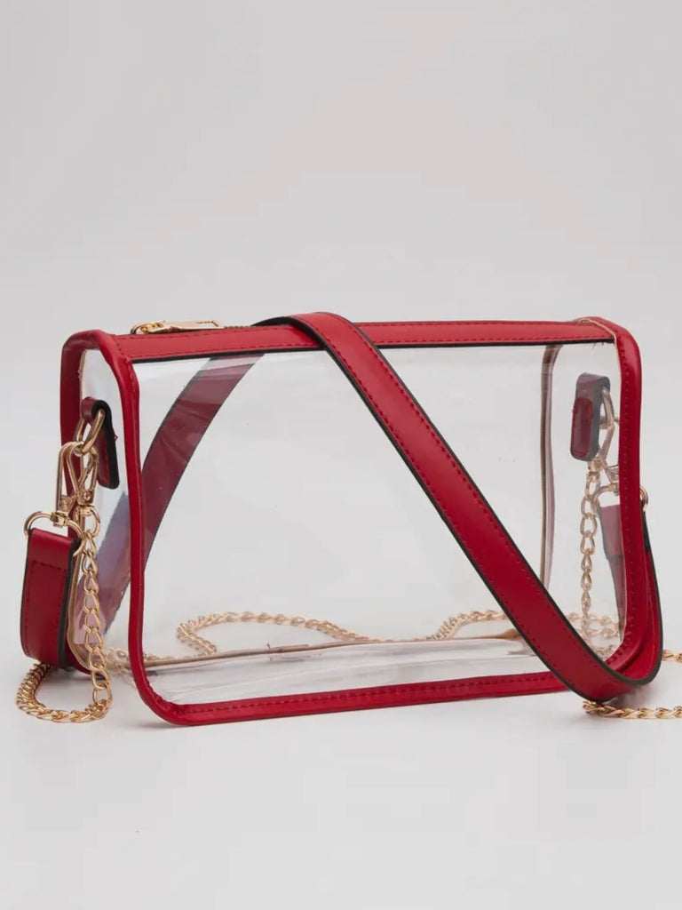 Rectangle Stadium Bag in Red
