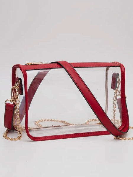 Rectangle Stadium Bag in Red
