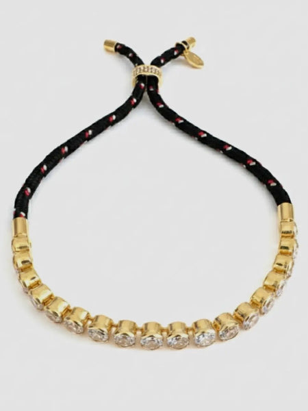 CZ Rope Bracelet in Black