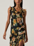 Alinta Dress in Black Floral