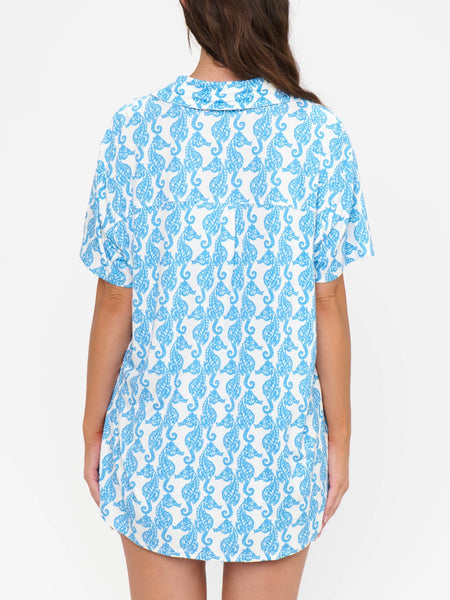 Sunday Morning PJ Set in Seahorse Jersey