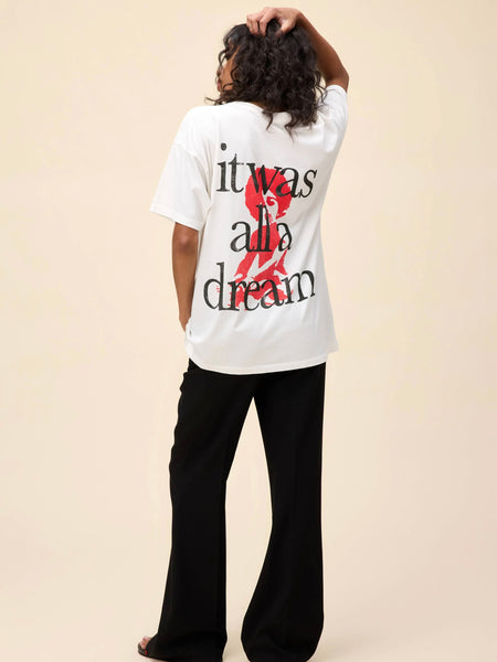 Biggie It Was All A Dream Baby Merch Tee in Vintage White