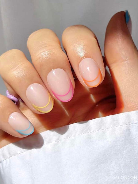 Neon Lights Press On Nails
