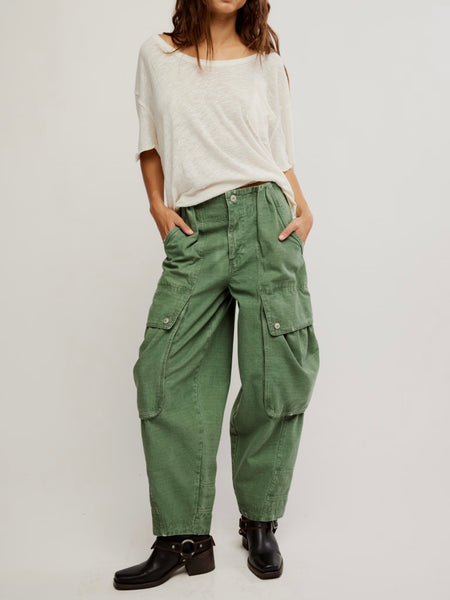 Brentwood Slouch Pants in Aged Green
