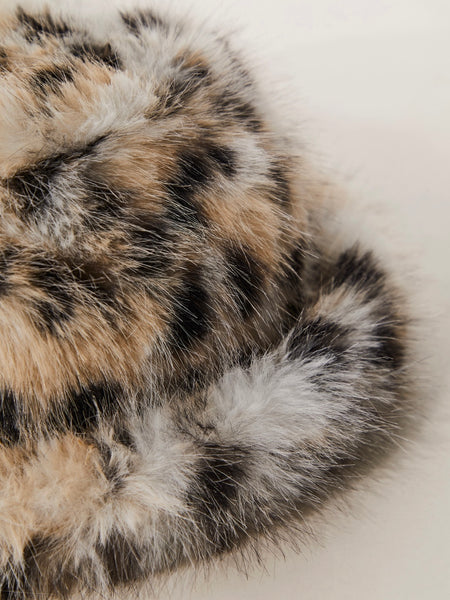 Ice Queen Bucket Hat in Leopard