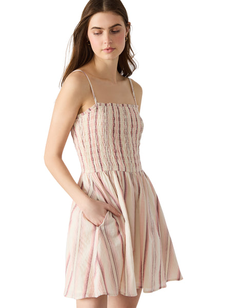 Lotty Dress in Pink Stripe
