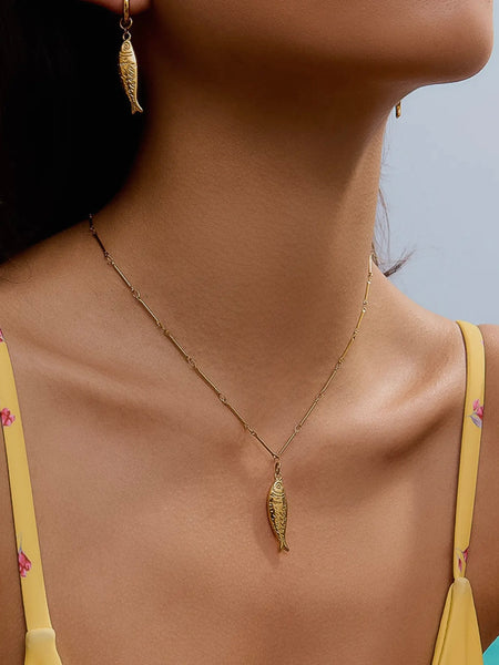 Coralie Fish Pendant Necklace