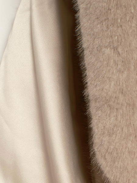 Snow Angel Faux Fur Scarf in Ivory