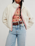 Alpine Sherpa Cardi in White Swan
