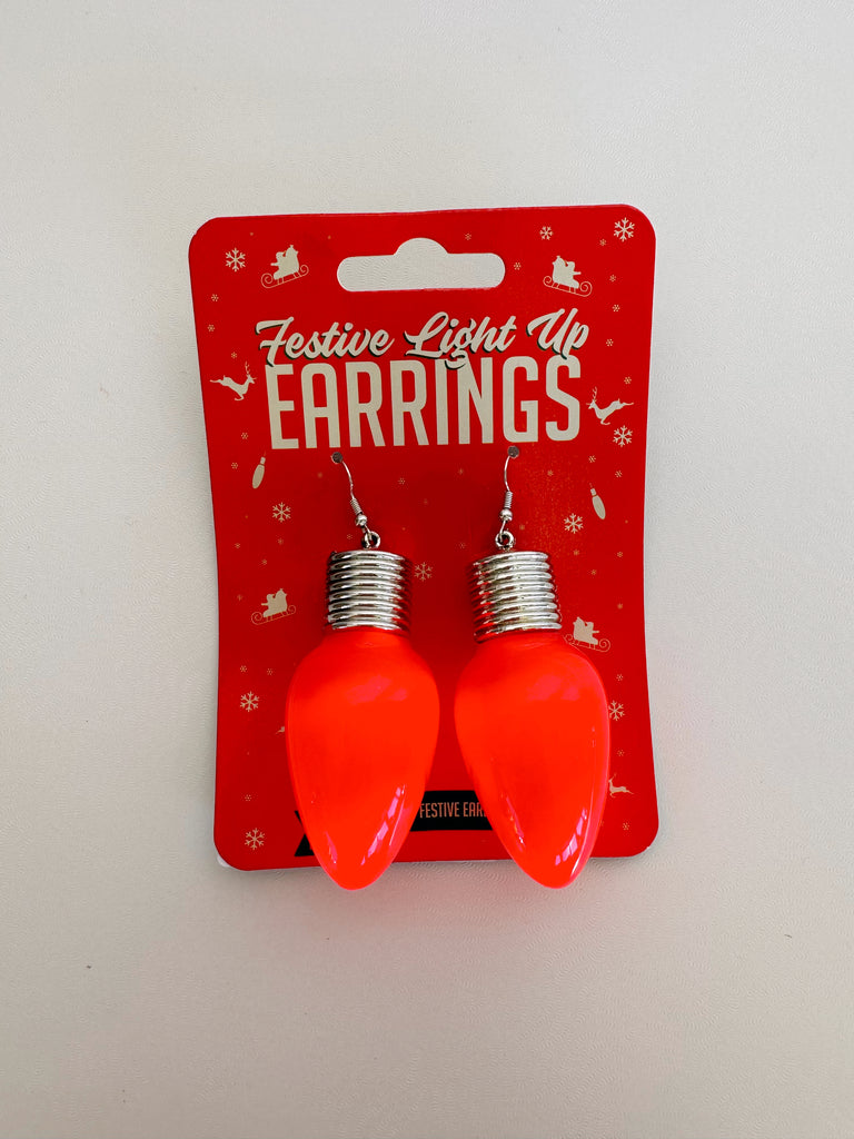 Festive Light Up Christmas Earrings