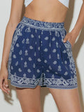 They Call It The Blues Bandana Shorts in Navy