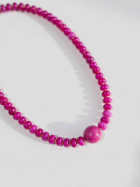 Pink Socialite Beaded Necklace