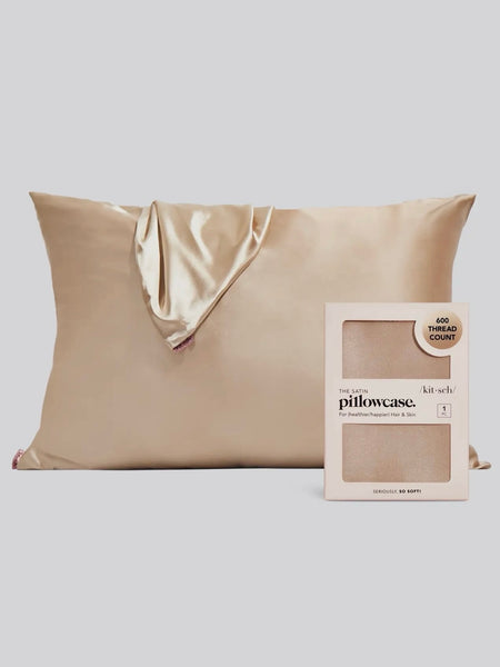 Standard Satin Pillowcase in Champagne