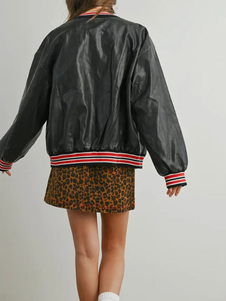 End Game Bomber in Black & Red