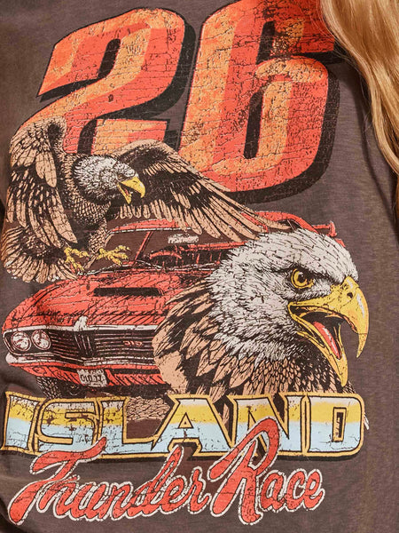 Island Thunder Tee in Charcoal
