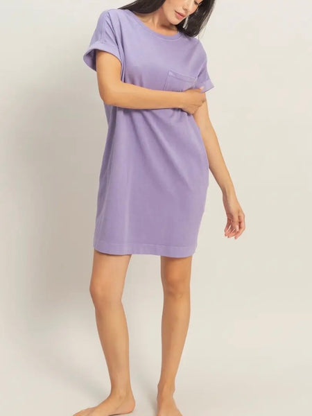 When's Tee Time Mini Dress in Dusty Purple