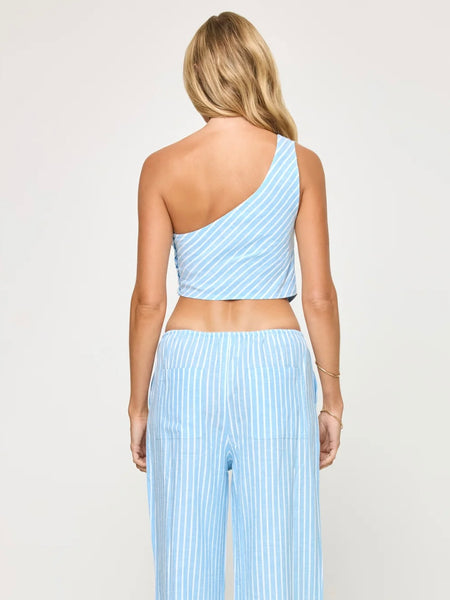 June Top in By The Bay Stripes