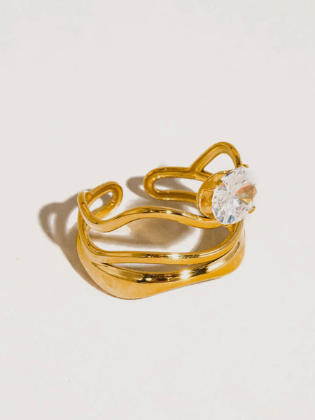 Gloire Abstract CZ Ring
