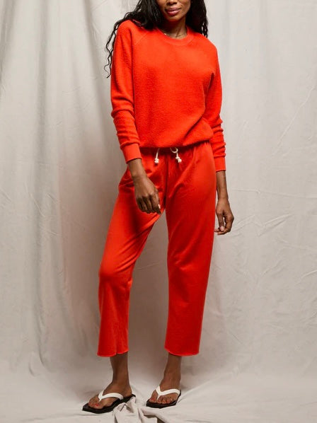 Jamaica Beach Fleece Pant in Tomato