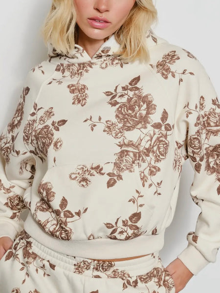 Fancy A Floral Hoodie in Cream