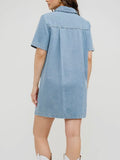 True Blue Chambray Dress in Light Wash