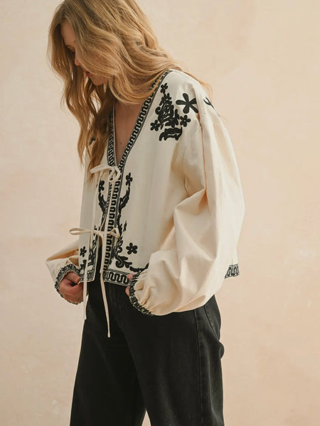 Must Be Monday Top in Ecru