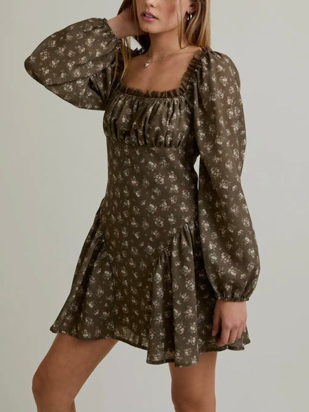 In The Details Mini Dress in Olive