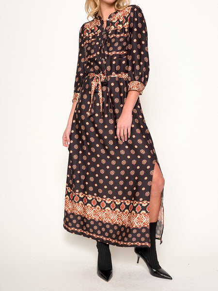 Cassie Dress in Charcoal Frost