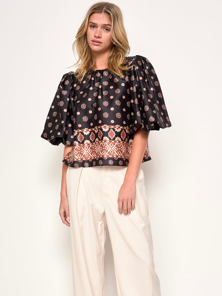 Minori Top in Charcoal Frost