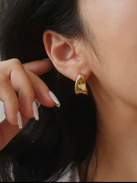 Ninelle Sculpted Wave Hoops