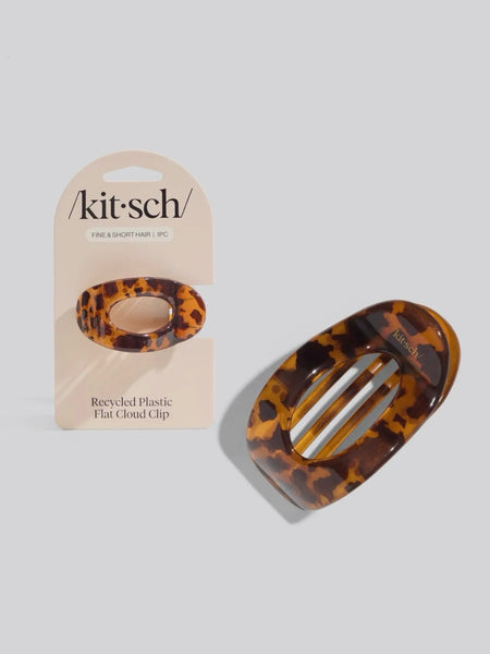 Recycled Plastic Small Flat Cloud Clip in Tort
