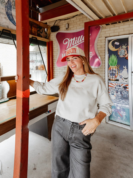 Kansas City Embroidered Hat in Red