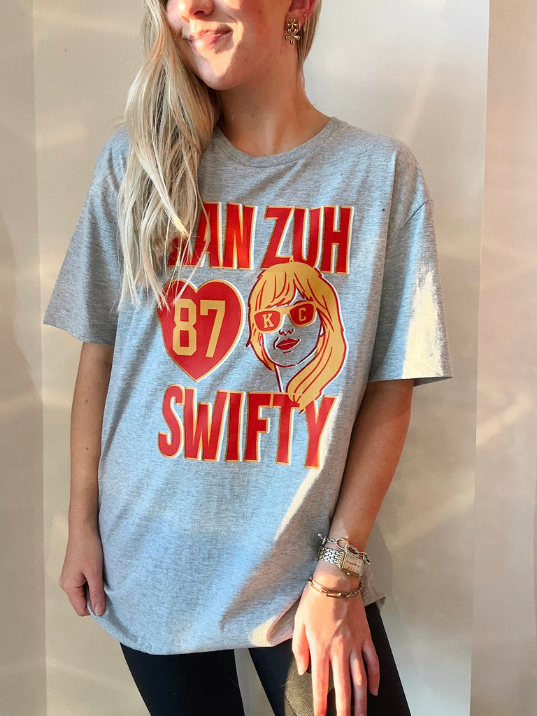 Kan Zuh Swifty Tee in Heather Grey