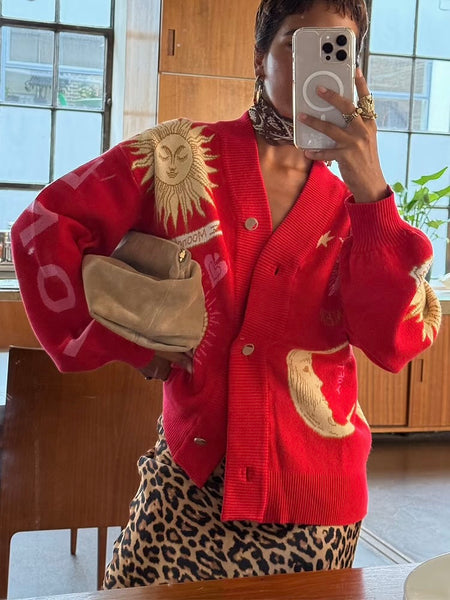 Mystical Cardigan in Red