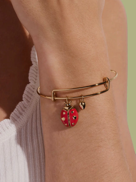 Make Your Own Luck Ladybug Charm Bangle