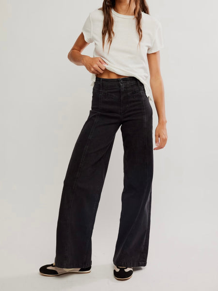 Libre Wide Leg Jean in Cafe Noir