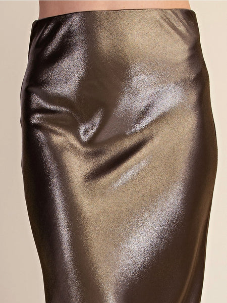 All That Glitters Midi Skirt in Olive