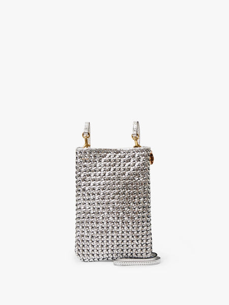 Poche Bag in Silver Woven Etoile