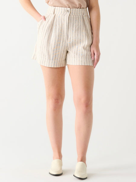 Batter Up Short in Oat/Charcoal Stripe