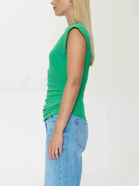 Nya Asymmetrical Tee in Mantis