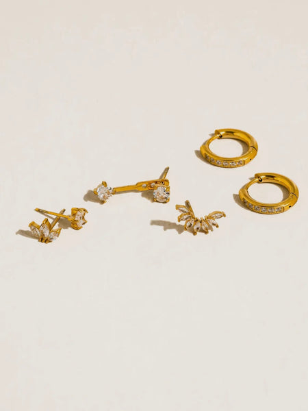 Novae CZ Mixed Earring Set