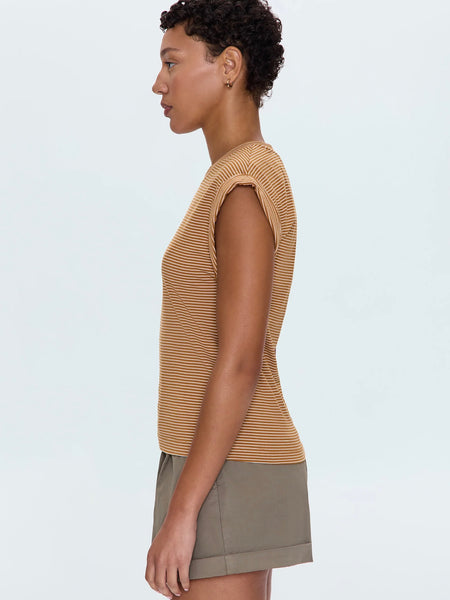 Olivia Tee in Dark Rum Stripe
