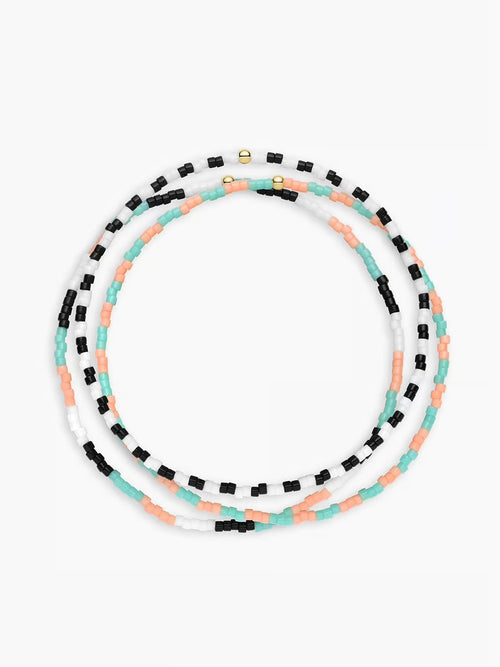 Gigi Stripe Bracelet Set in Palm Desert