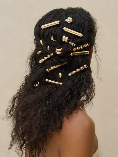 Gold Metal Barrettes
